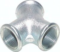 Trójnik Y Rp 3/4"(GW), 25 bar, żeliwo cynkowane