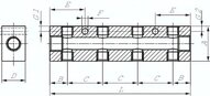 Listwa rozdzielająca, 2xG1/4-4xG1/8, aluminium anodowane