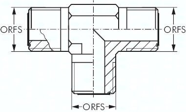 Trójnik gwintowany T, UN 11/16"-16(GZ)