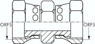 Mufa z nakrętką obrotową, ORFS UN 11/16"-16(GW)-UN 11/16"-16(GW)