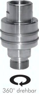 Przegub łożyskowany, wysokociś., G 1 1/2", stal nierdzewna
