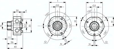 Rozdzielacz obrotowy G3/4-3xG1/2, standard