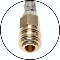 Przewód spiralny PUR 10x6,5 z szybkozłączką i króćcem NW7,2, L=8m