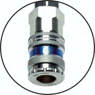 Przewód spiralny PUR, 12x8, szybkozłączka + króciec, NW7.2, L=6m, odp. na odpryski - Cejn