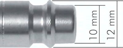 Króciec szybkozłącza NW7,2, do przewodu 10x8