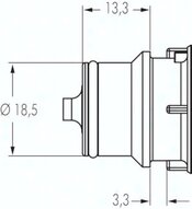 Szybkozłączka grodziowa Link-Tech (HF), do przewodu 13, NW9,5, Polisulfon