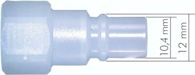 Króciec szybkozłącza do przewodu 6, NW7,2, PVDF