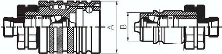 Szybkozłączka hydrauliczna ISO7241-1A, wlk. 2A, G3/8" GW