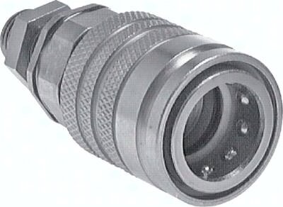 Szybkozłączka hydrauliczna grodziowa ISO7241-1A, wlk. 6, do rury 22 L