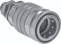 Szybkozłączka hydrauliczna grodziowa ISO7241-1A, wlk. 6, do rury 20 S