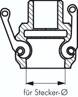 Łącznik Camlock do wtyków DN75 (3"),16 bar