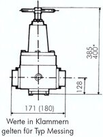 Reduktor ciśnienia, mosiądz, G 1 1/2", 0,1-1,5 bar, Standard