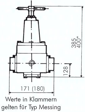 Reduktor ciśnienia, stal nierdzewna, G 1 1/2", 0,5-8 bar, Standard
