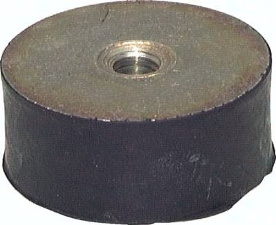 Tuleja gumowo-metalowa, z gwintem wew., M 10, głebokość 8mm