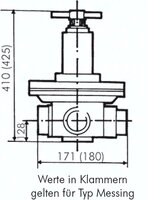 Reduktor ciśnienia, mosiądz, G 2", 0,1-1,5 bar, Standard