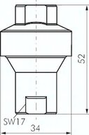 Reduktor liniowy do wody G1/4, 2,0 bar