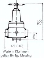 Reduktor ciśnienia, stal nierdzewna, G 1 1/2", 2-30 bar, bez ster. wstecznego