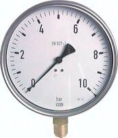 Manometr pionowy (CrNi/mos.), D160, -1 do 3 bar