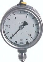 Manometr nierdzewny, glicerynowy pionowy D63, -1 do 15 bar