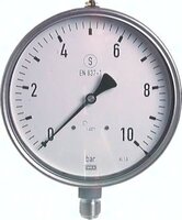 Manometr nierdzewny, bezpieczny, D160, 0-1 bar