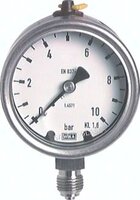 Manometr nierdzewny pionowy, D63, 0 - 25 bar
