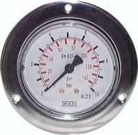 Manometr tablicowy z kołnierzem (CrNi/mos) D40, 0 - 40 bar