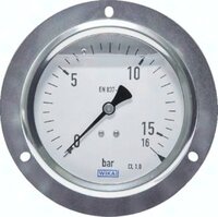 Manometr tablicowy glicerynowy z kołnierzem D100, 0 - 16 bar