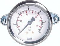Manometr tablicowy z uchwytami bocznymi D100, 0 - 25 bar