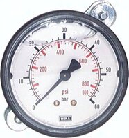 Manometr tablicowy glicerynowy, D63, 0 - 60 bar