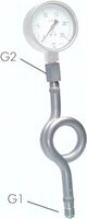 Rurka do manometru, kolista, stalowa, G1/4(GZ)-G1/4(GZ)