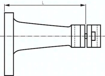 Uchwyt do manometru DIN 16281, L=100mm, stal nierdzewna
