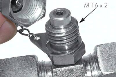 Przyłącze pomiarowe M16x2 - M10x1(GZ), stal nierdzewna