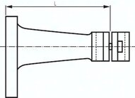 Uchwyt do manometru DIN 16281, L=160mm, stal nierdzewna