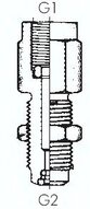 Przyłącze do manometru M16x2(GZ) - NPT 1/4(GW), stal ocynkowa