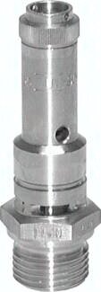 Zawór bezpieczeństwa o wysokiej wydajności TÜV G 1/4 (DN8), 7,40 bar, stal nierdzewna
