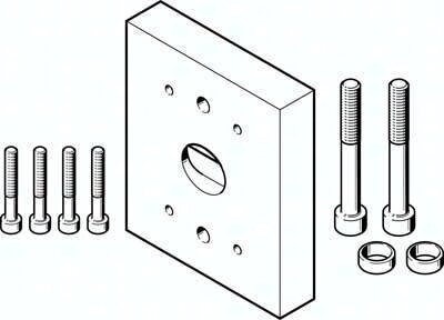 Zespół adaptera DHAA-G-H2-25-B6-40 (2436852) serii DHAA - Festo