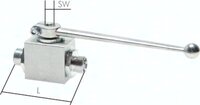 Zawór kulowy hydrauliczny, do rurki 30 S, PN315