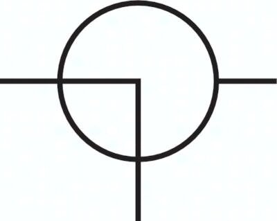 Zawór kulowy 3-drogowy z PVDF G1/2, PN10, poziomy