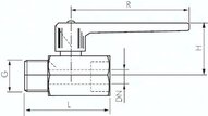 Zawór kulowy mini, z długą rączką, G1/8(GW/GZ), PN15