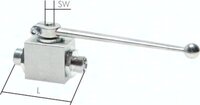 Zawór kulowy hydrauliczny, do rurki 6 L, PN315