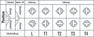 Zawór kulowy 3-drogowy, mosiądz, typ L, G 1", PN 45