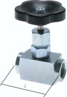 Zawór odcinający iglicowy hydrauliczny G 1-1/4", PN160, stal ocynkowana