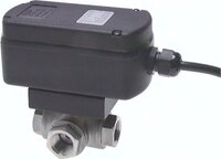 Zawór kulowy 3-drogowy z napędem elektr., (T3), G1/2, 85-240V AC/DC, stal nierdzewna