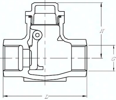 Zawór zwrotny klapowy G 1-1/4", PN16, Eco-Line, stal nierdzewna 1.4408