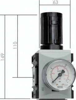 Reduktor ciśnienia FUTURA, G1/2 0,5-8 bar, precyzyjny