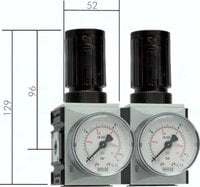 Reduktor ciśnienia, FUTURA, szeregowy G1/4 0,1-1 bar