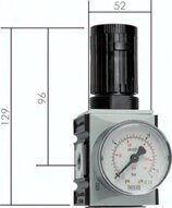 Reduktor ciśnienia FUTURA, G1/4 0,1-1 bar