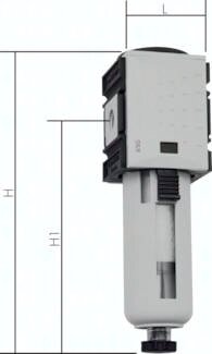 Filtr wstępny FUTURA G1/2, zbiornik poliwęglan, wielkość 2
