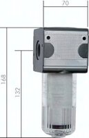 Filtr próżniowy MULTIFIX, G1/2, wlk. 2, zbiornik poliwęglan