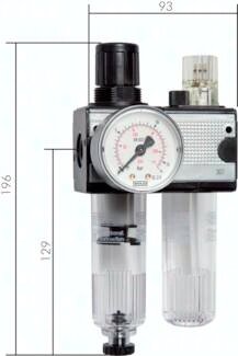 Stacja przygotowania powietrza 2-elementowa MULTIFIX G3/8, 0,5-16 bar, wielkość 1